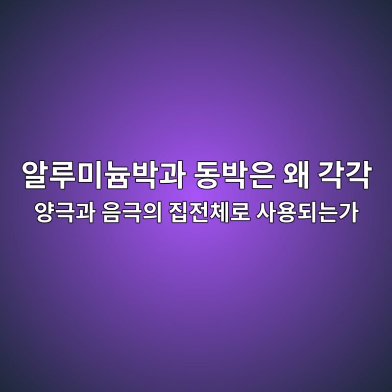 이차전지. 알루미늄박과 동박은 왜 각각 양극과 음극의 집전체로 사용되는가 3 ec958ceba3a8ebafb8eb8a84ebb095eab3bc eb8f99ebb095ec9d80 ec999c eab081eab081 ec9691eab7b9eab3bc ec9d8ceab7b9ec9d98 eca791eca084ecb2b4 1788180354