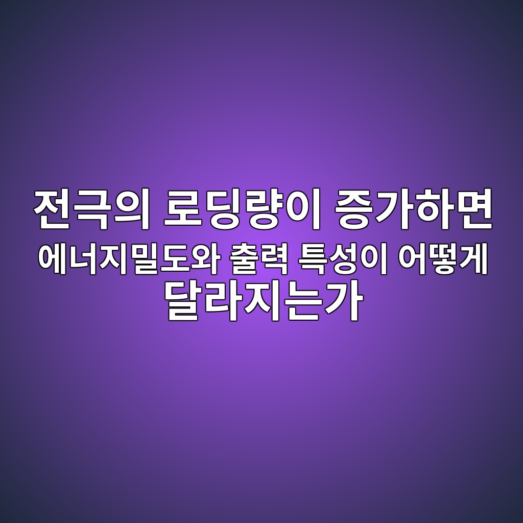 이차전지. 전극의 로딩량이 증가하면 에너지밀도와 출력 특성이 어떻게 달라지는가 1 eca084eab7b9ec9d98 eba19ceb94a9eb9f89ec9db4 eca69deab080ed9598eba9b4 ec9790eb8488eca780ebb080eb8f84ec9980 ecb69ceba0a5 ed8ab9ec84b1 1788182685