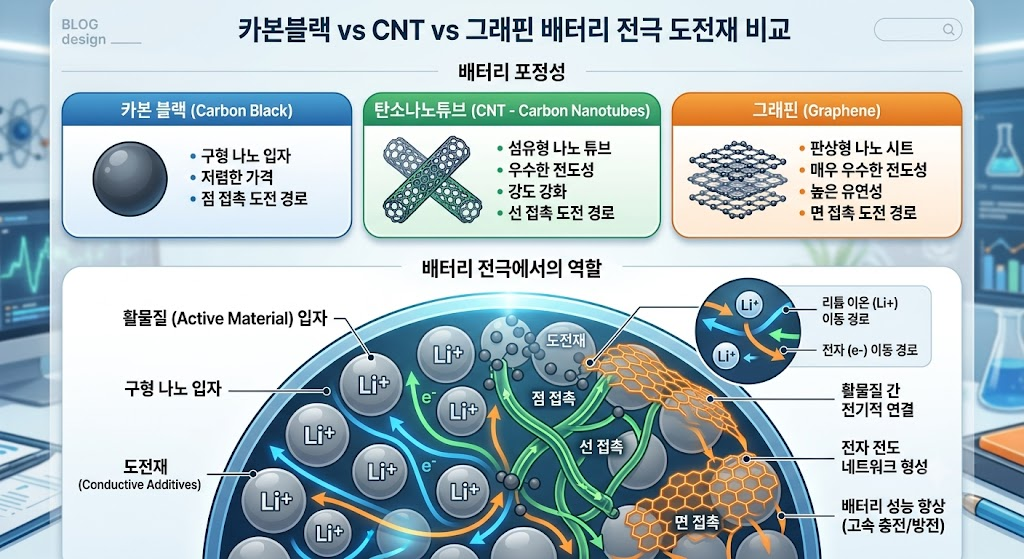 이차전지. 카본블랙·CNT·그래핀의 차이와 배터리 전극에서의 역할 2 image 5