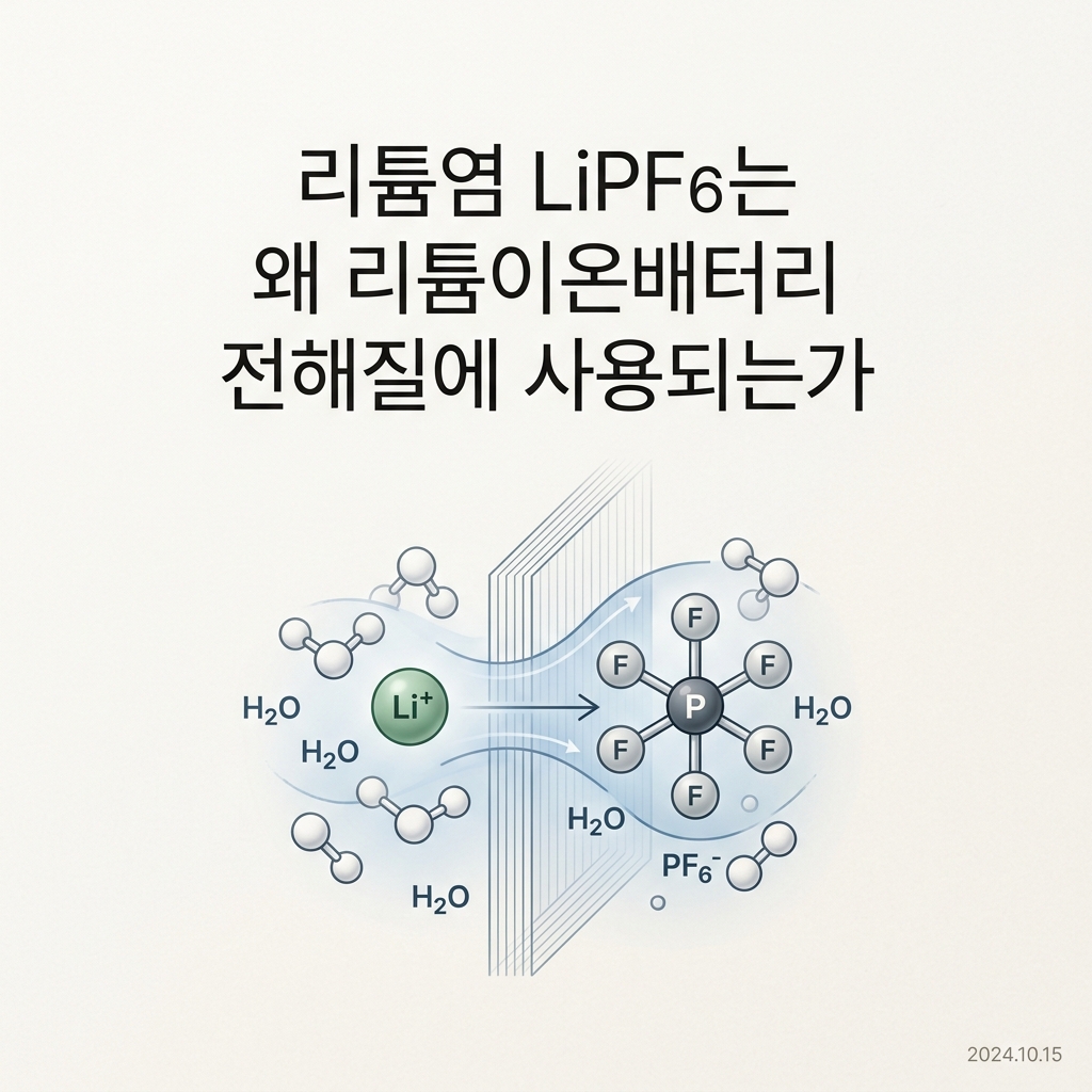 ai thumbnail minimal 리튬염 LiPF6는 왜 리튬이온배터리 전해질에 사용되는가 1789890560